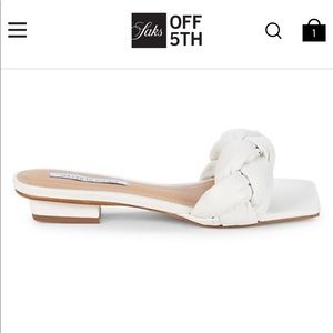 Saks Fifth Ave White Sandals